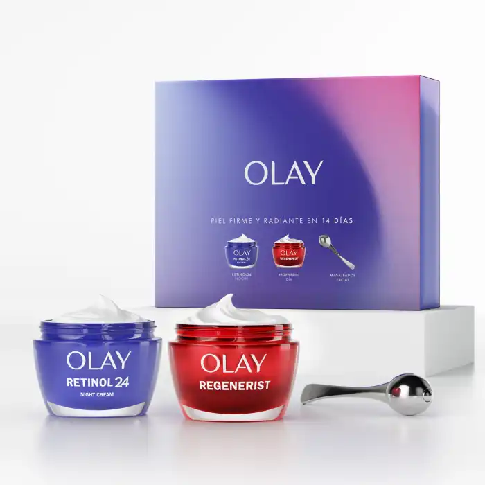 Pack Regenerist Crema de Día + Retinol 24 Crema de Noche + Roller 50 ml - Olay - Comparador de precios