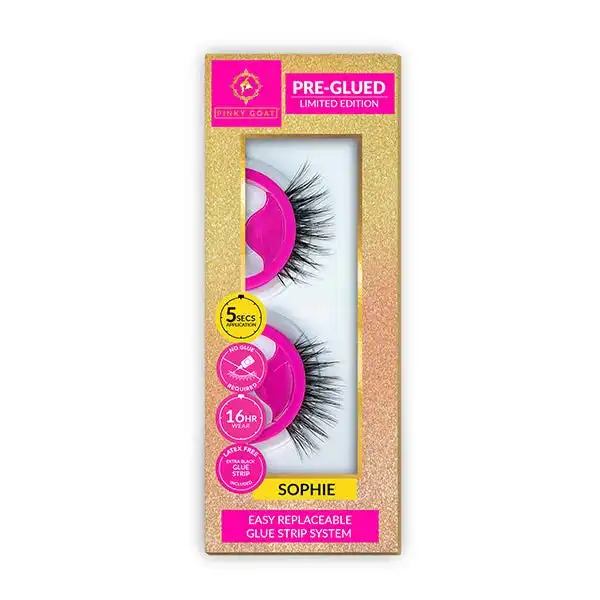 Pre-Glued False Eyelashes Sophie - Pinky Goat - Comparador de precios