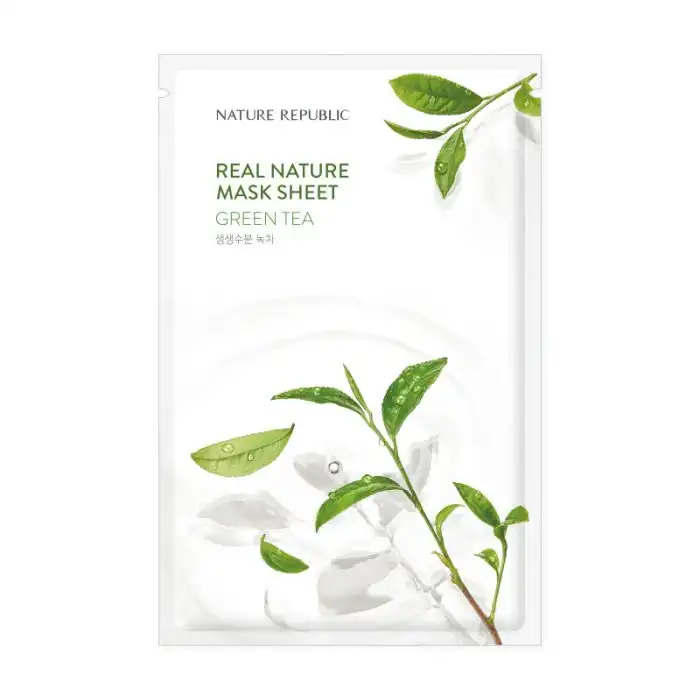 Real Nature Green Tea Mask Sheet 23 ml - Nature Republic - Comparador de precios