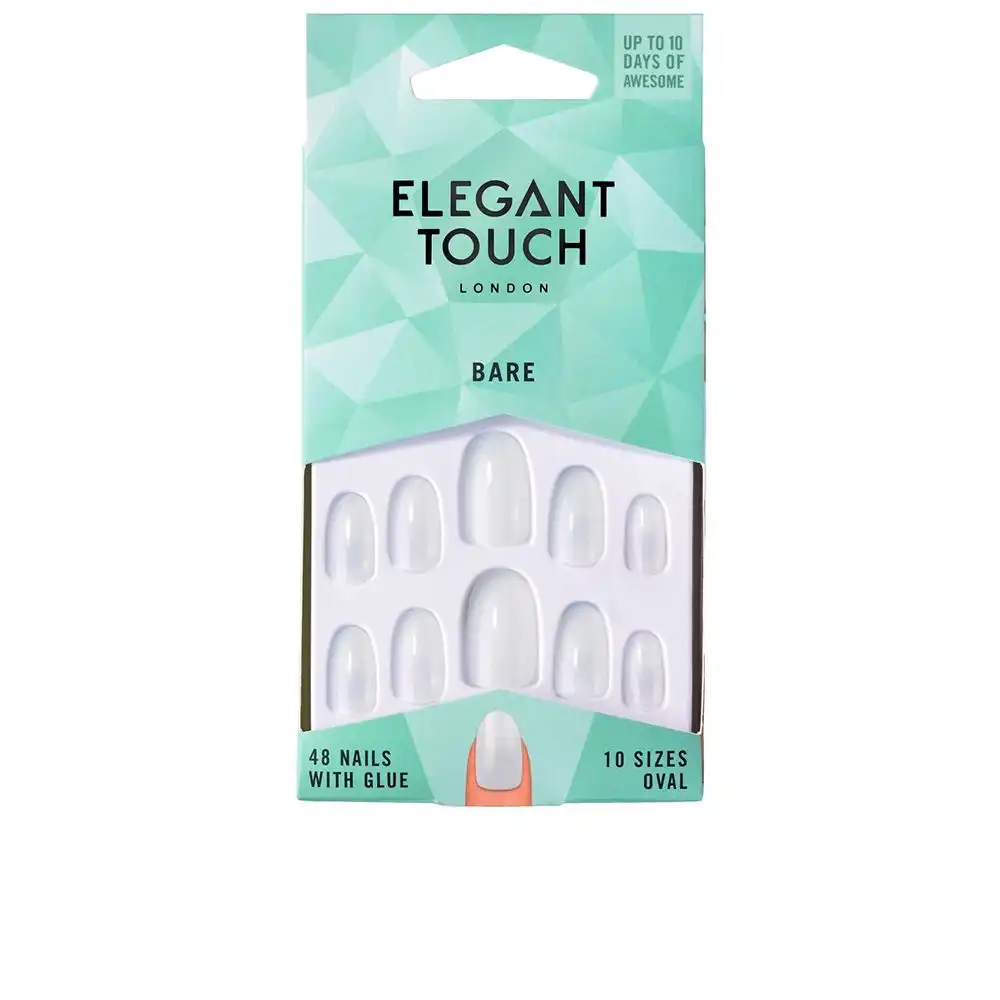 Totally Bare nails with glue #oval 48 u - Elegant Touch - Comparador de precios