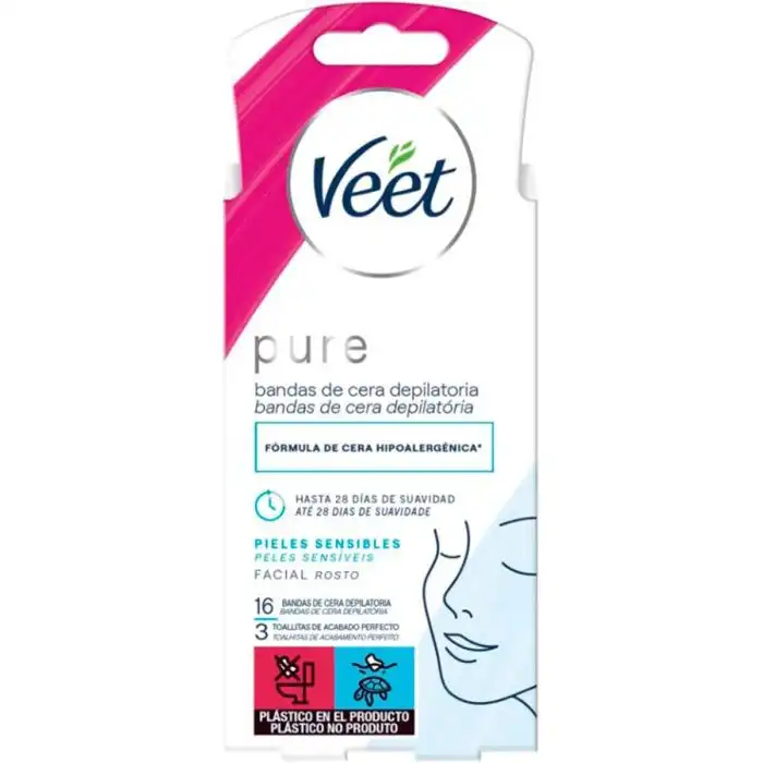 Bandas de Cera Fría Depilatoria para Depilación Facial - Veet - Comparador de precios