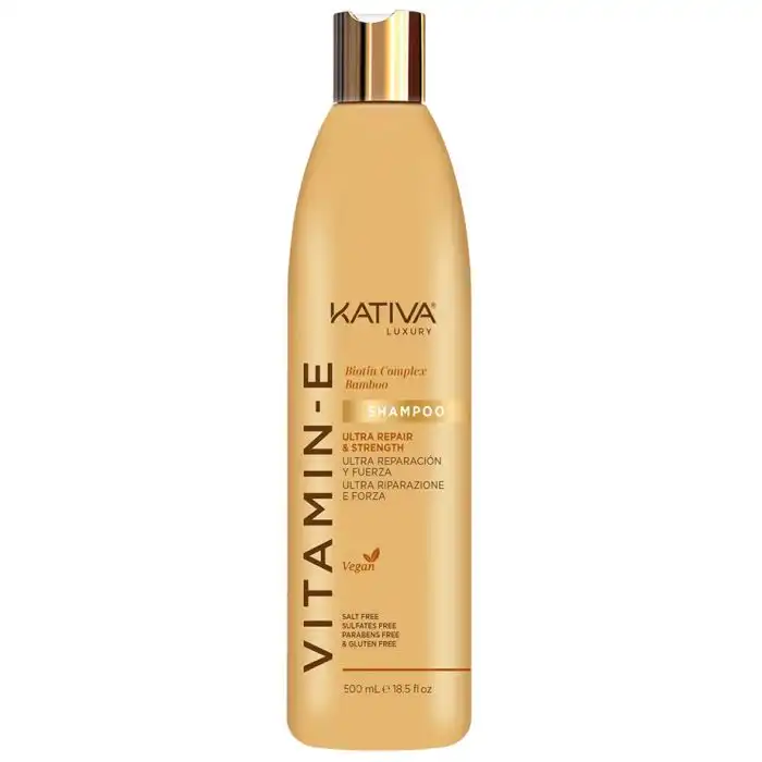 Champú Ultra Reparación y Fuerza con Vitamina E, Biotina y Bambú 500 ml - Kativa - Comparador de precios