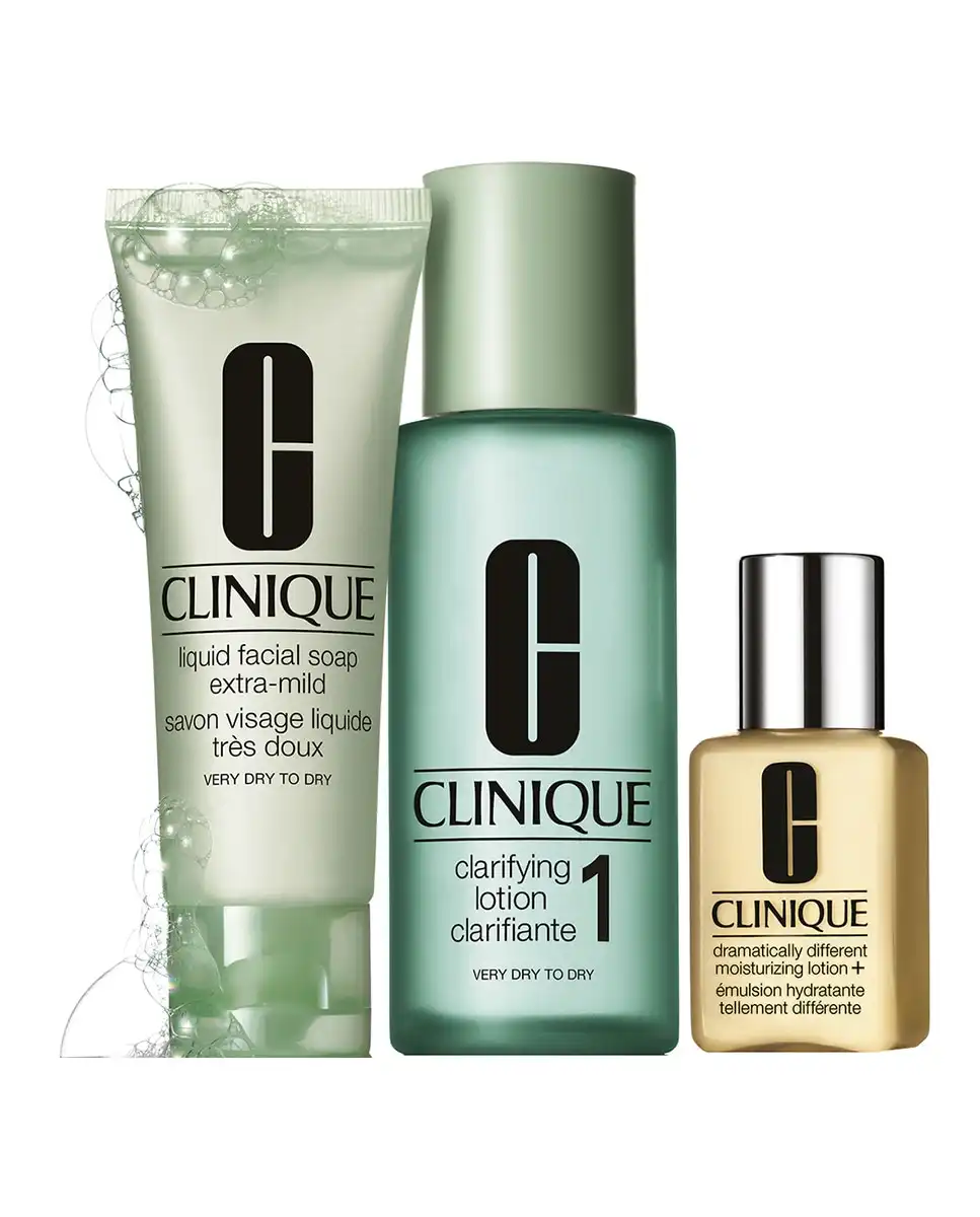 Clinique - Estuche De Regalo Iniciación Al Sistema De 3 Pasos. Tipo 1 Piel Seca - Clinique - Comparador de precios