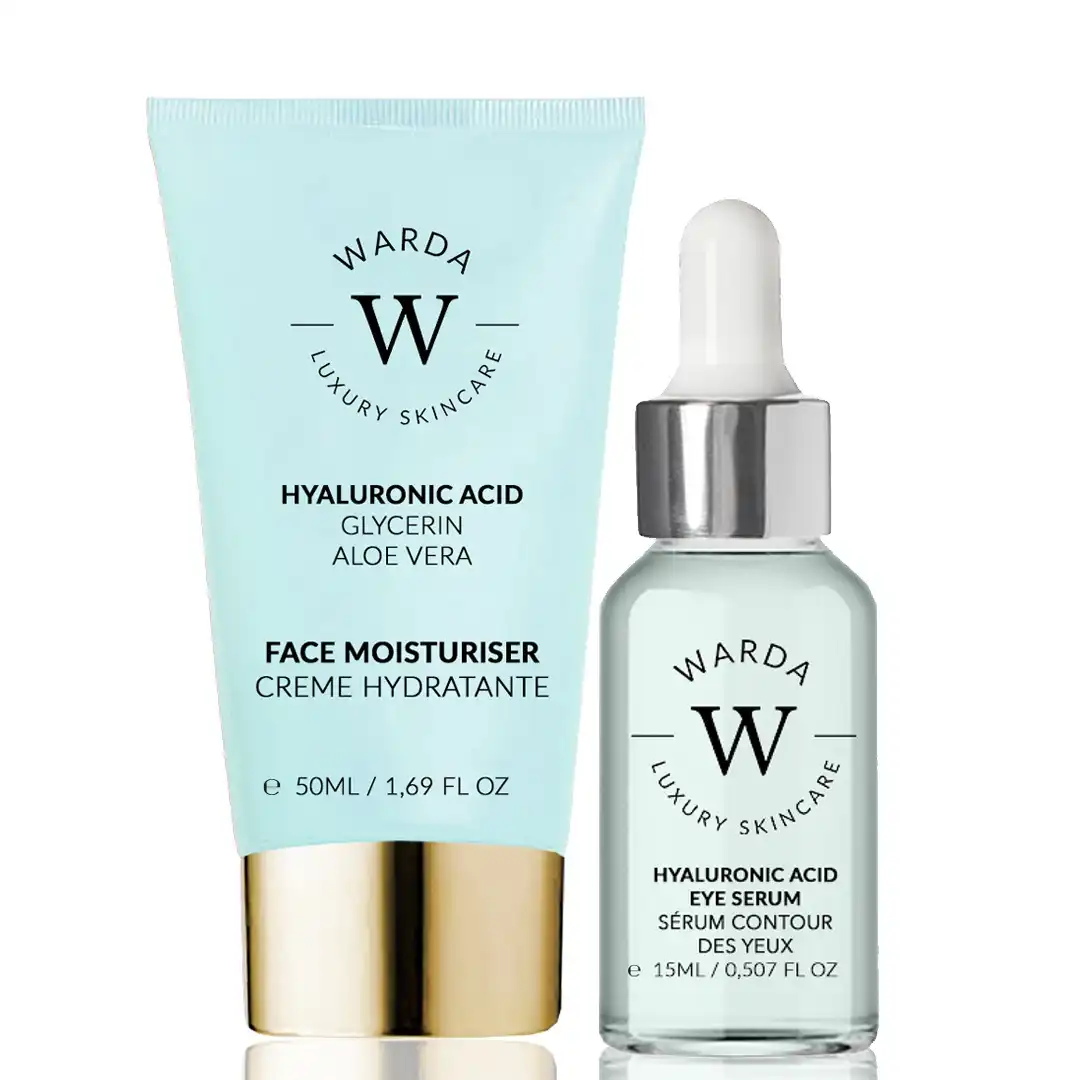 Crema de ácido hialurónico + sérum para ojos Moisture Boost Set - Warda Luxury Skincare - Comparador de precios