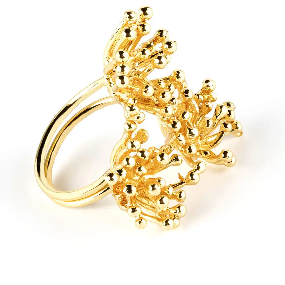 Deyá Flower anillo #oro brillo 1 u - Shabama - Comparador de precios