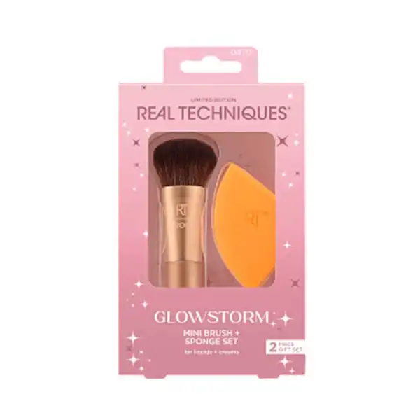 Glowstorm Mini Brush + Sponge - Real Techniques - Comparador de precios