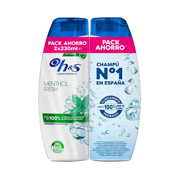 H & S Pack H&S Champú Anticaspa Menthol Fresh 100% Protección, 230 ml - H & S - Comparador de precios