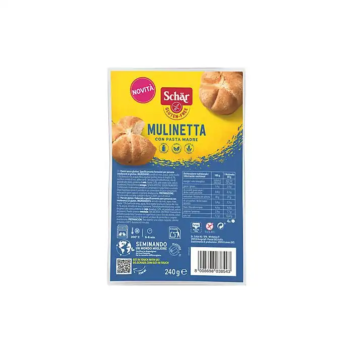 Mulinetta Pan Sin Gluten con Pasta Madre 240 gr - Dr Schär - Comparador de precios
