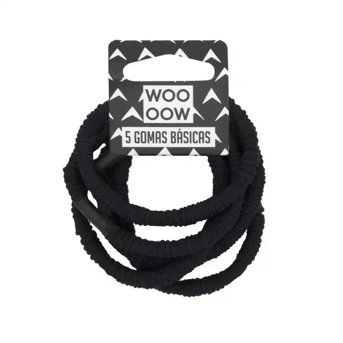 Set 5 Gomas Básicas Negras - Woo oow - Comparador de precios