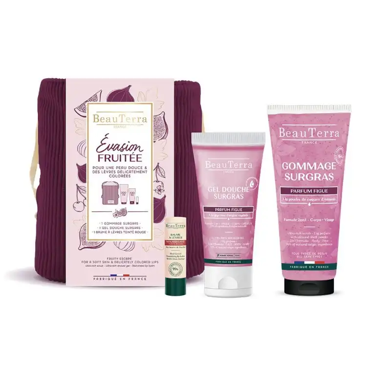 Set De Higo Gel 100 Ml + Exfoliante 200 Ml + Bálsamo Labia 4 Gr + Neceser - BEAUTERRA - Comparador de precios