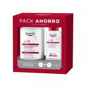 Pack pH5 Loción Hidratante Ultraligera + Gel de Baño 1200 ml