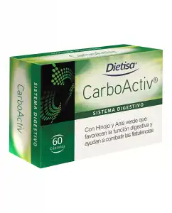 Dietisa® - Cápsulas Digestión Y Gases Carboactiv Dietisa