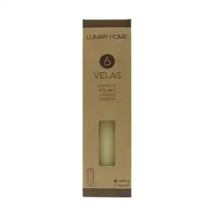 Estuche 6 Velas Crema