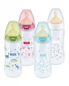 Nuk - Biberón First Choice 6-18 Meses L Látex 300 Ml