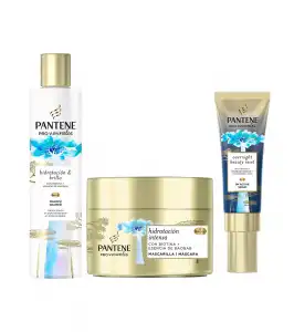 Pantene - *Hidratación & Brillo* - Pack de champú + mascarilla + sérum Pro-V Miracles
