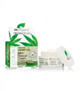 Dr Organic - Crema Rescate 24h con Aceite de Cáñamo orgánico