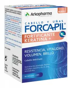 Arkopharma - 60 Cápsulas Forcapil Fortificante Keratina Arkopharma.