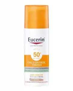 Eucerin® - Gel-Crema Solar Oil Control Tinted Dry Touch Medio Para Piel Mixta O Grasa SPF 50+ Eucerin