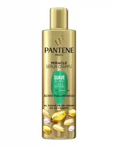 Pantene - Champú Miracle Serum Suave & Liso Con ácido Hialurónico Pro-V