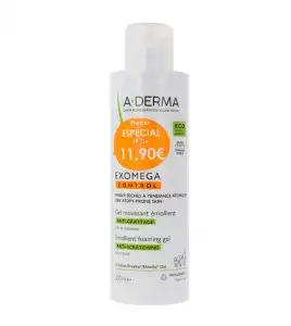 A-Derma - *Exomega Control* - Gel espumoso emoliente anti-irritación