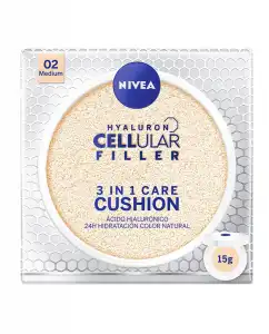 NIVEA - Crema Con Color 3 En 1 Care Cushion Hyaluron Cellular Filler FP 15