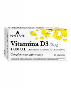 Natysal - Cápsulas Vitamina D3 4.000U.I. 30 Uds