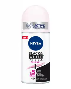 NIVEA - Desodorante Roll-on Black & White Original Invisible Skin Active