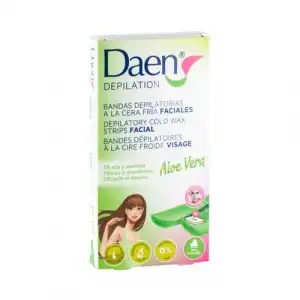 DAEN Facial Aloe Vera Und. Bandas Depilatorias