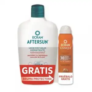 Ecran After Sun Leche + Sunnique Aerosol Spf 30 400 ml After Sun + Protector