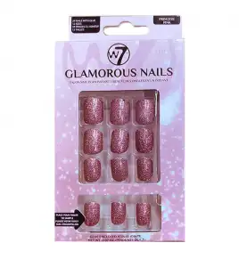 W7 - Uñas postizas Glamorous Nails - Princess Pink