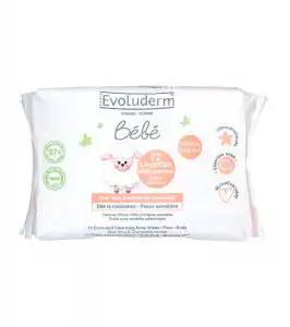 Evoluderm - Toallitas limpiadoras extra suaves para bebes 72uds