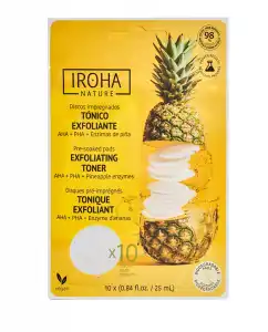 Iroha Nature - Discos Tonificantes Y Exfoliantes Con AHA, PHA Y Enzimas De Piña