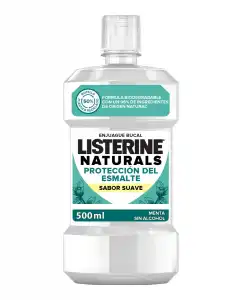 Listerine - Enjuague Bucal Naturals Protección Del Esmalte Sabor Suave Menta