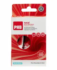 PHB - Pack 3 Pastas De Dientes Anticaries