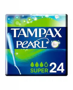 Tampax - 24 Tampones Con Aplicador Pearl Super