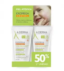 A-Derma - *Exomega Control* - Crema emoliente anti-irritación - 2 x 50ml