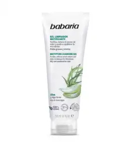 Babaria - Gel limpiador facial matificante - Aloe y Alga Verde