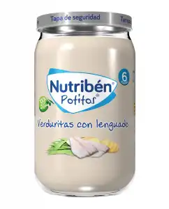 Nutribén® - Potito Lenguado, Patatas, Judias Verdes, Arroz, Cebolla Y Guisantes 235 G