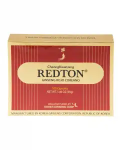 Redton - 100 Cápsulas Ginseng Rojo Coreano