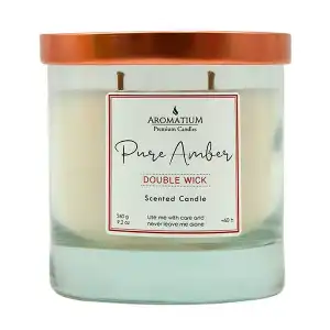 Premium Candles Pure Amber Double Wick