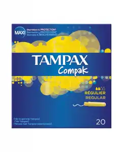 Tampax - 20 Tampones Con Aplicador Compak Regular