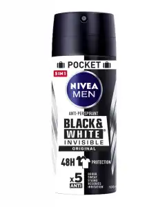 NIVEA - Desodorante En Spray Black & White Invisible Original Pocket Men