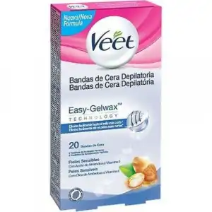 VEET Depilación Piel Sensible Bandas Und. Cera fría