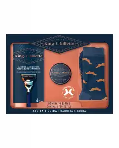 Gillette - Estuche De Regalo Para Hombre Afeita Y Cuida King C.