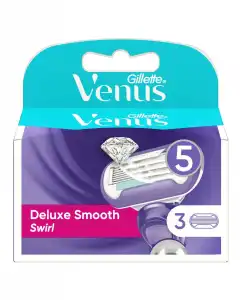 Gillette - Recambios Para Maquinilla Depilatoria Deluxe Smooth Swirl Venus