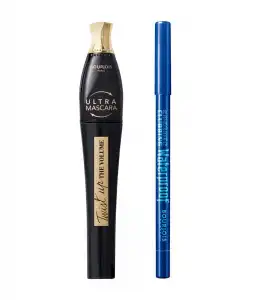 Bourjois - Set de máscara Twist Up + delineador Contour Clubbing - Ultra Black/ Bleu Néon