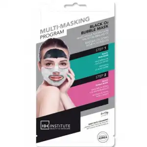 IDC INSTITUTE Multi-Masking Program Black Bubbles 1 und Mascarilla Facial Doble Acción