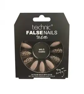 Technic Cosmetics - Uñas postizas False Nails Stiletto - Wild Thing