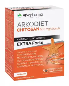 Arkopharma - 30 Cápsulas Chitosan Extraforte Para Controlar El Peso Arkodiet
