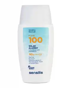 Sensilis - Fluido Protector Solar Fluid 100 Allergy SPF50+ Con Ácido Hialurónico Y Pro Vitamina D 40 Ml